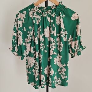 Floral Green Women's Top